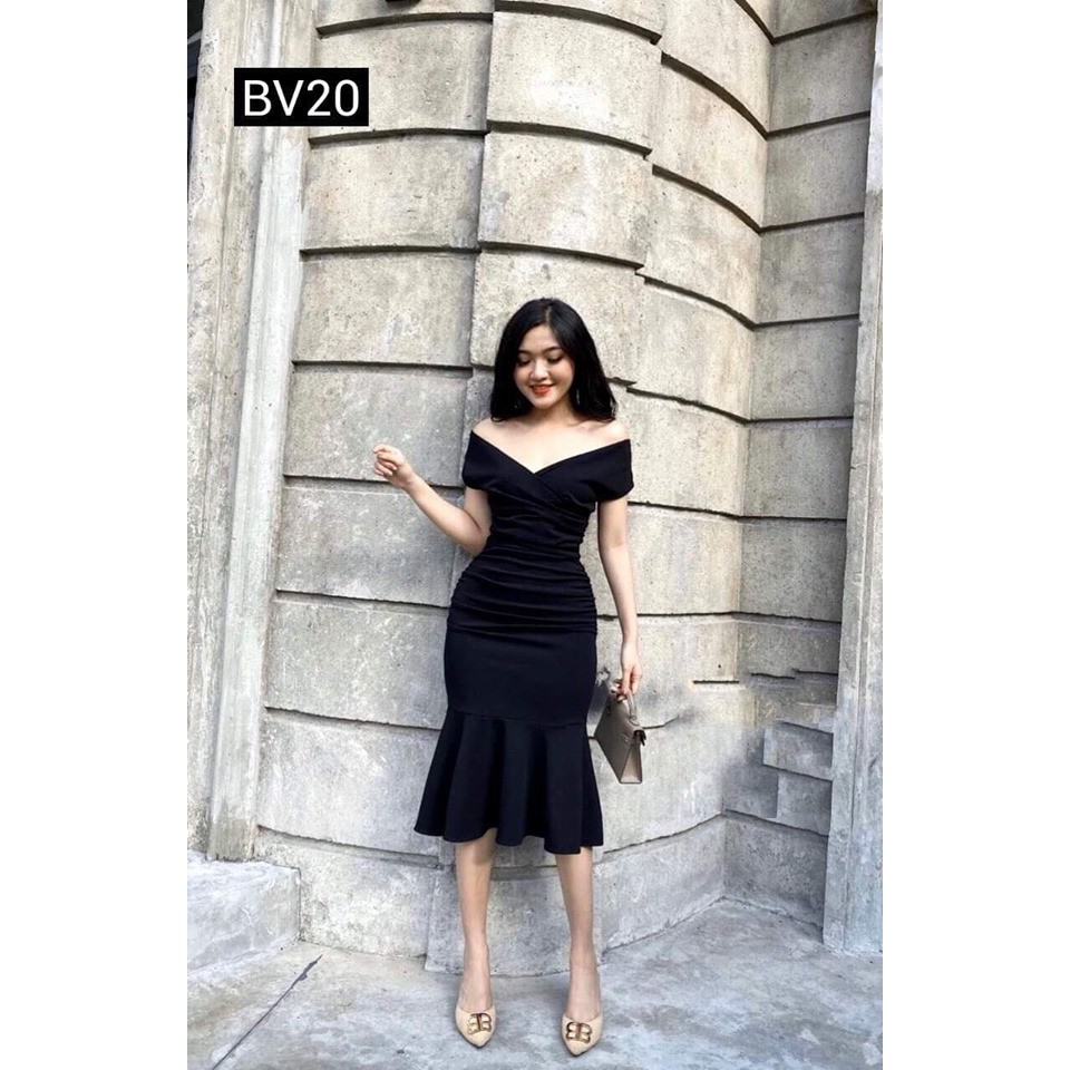 [SIÊU SALE] VÁY ÔM BODY NHÚN SƯỜN ĐUÔI CÁ THỜI TRANG THIẾT KẾ ARAVA NS65 | BigBuy360 - bigbuy360.vn