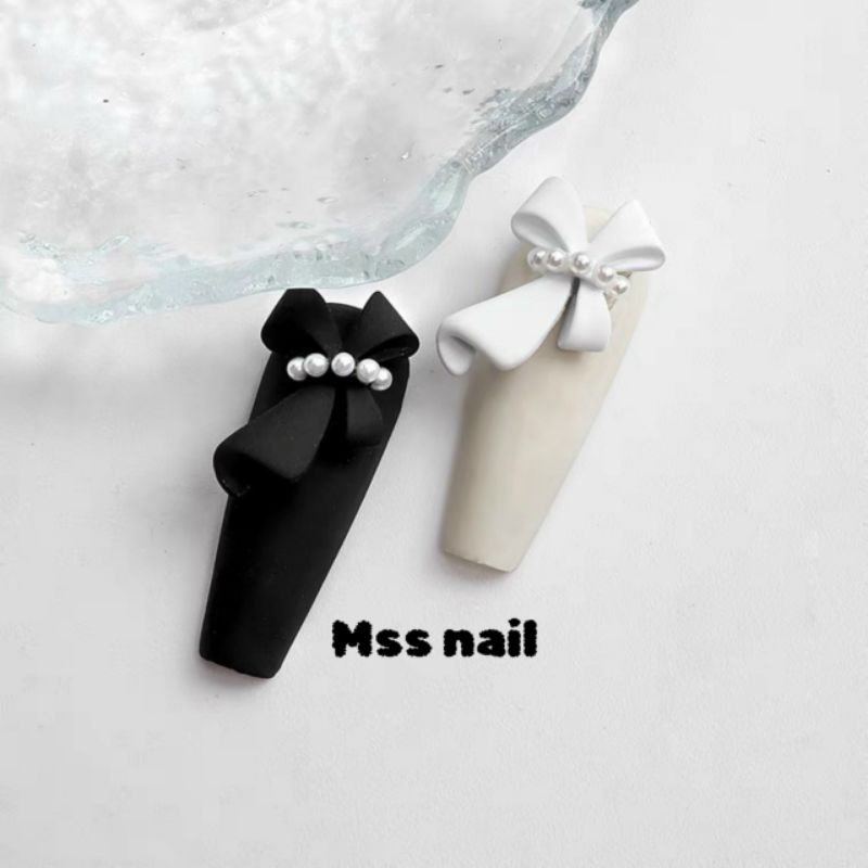 charm nơ hợp kim, phụ kiện nail, charm nơ hot lẻ 1 cái