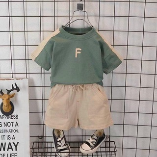Bộ quần áo thun cho bé trai chất liệu cotton