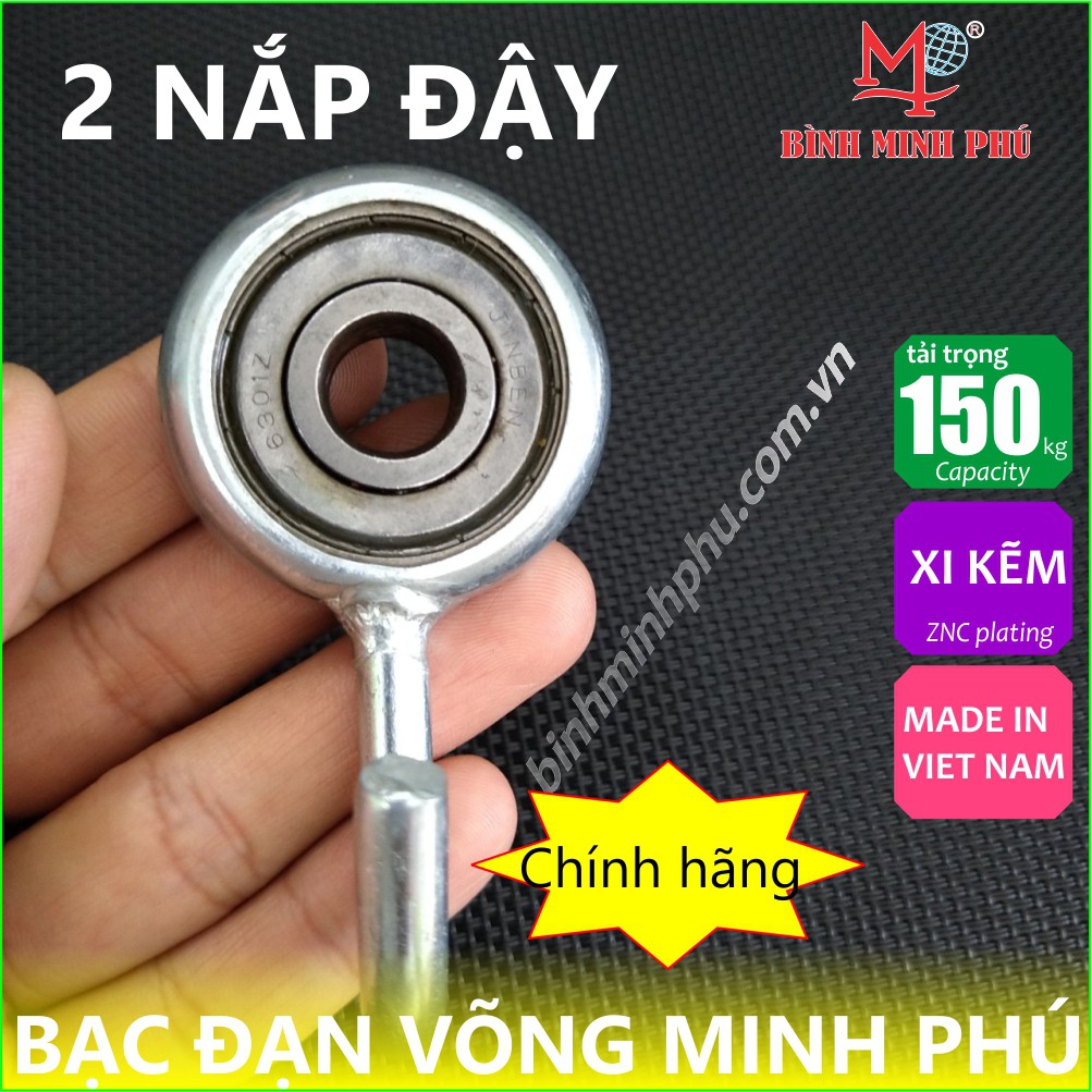 BẠC ĐẠN 2 NẮP VÕNG XẾP MINH PHÚ BẰNG SẮT, XI KẼM - MADE IN VIET NAM - BALL BEARING