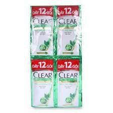 Dầu gội sạch gàu Clear mát lạnh bạc hà 5.8ml x 12 gói