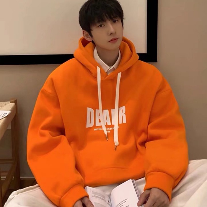 🔥áo hoodie nam áo khoác cổ đứng🔥form rộng big size nỉ cổ tròn dáng rộng hoạt tiết chữ có mũ trùm đầu thời trang thu đông cho nam nữ