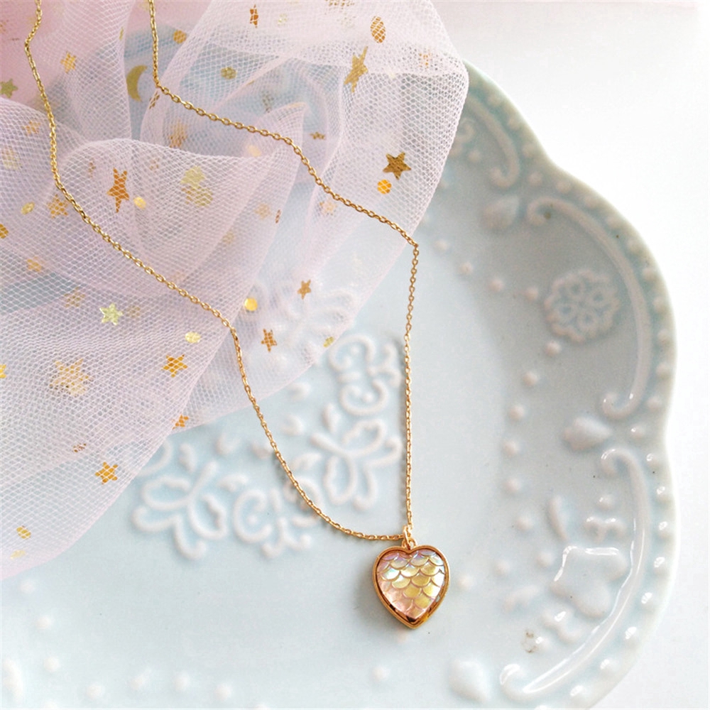 Cod Qipin Dây Chuyền Hợp Kim Mặt Hình Trái Tim Xinh Xắn Cho Nữ