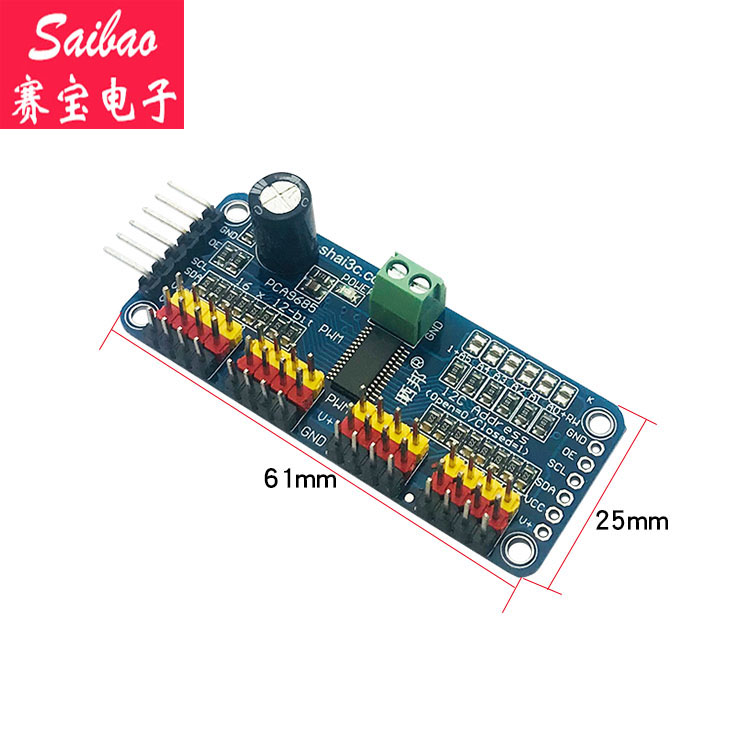 Bảng Mạch Điều Khiển Động Cơ Servo 16 Chiều Pwm