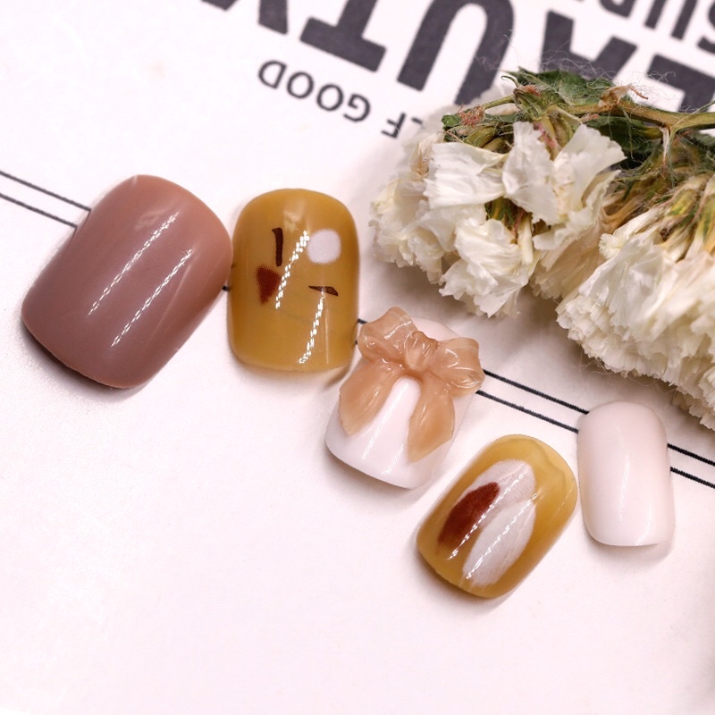 phụ kiện nơ thạch 3d gắn móng tay nail 1 túi 20 viên