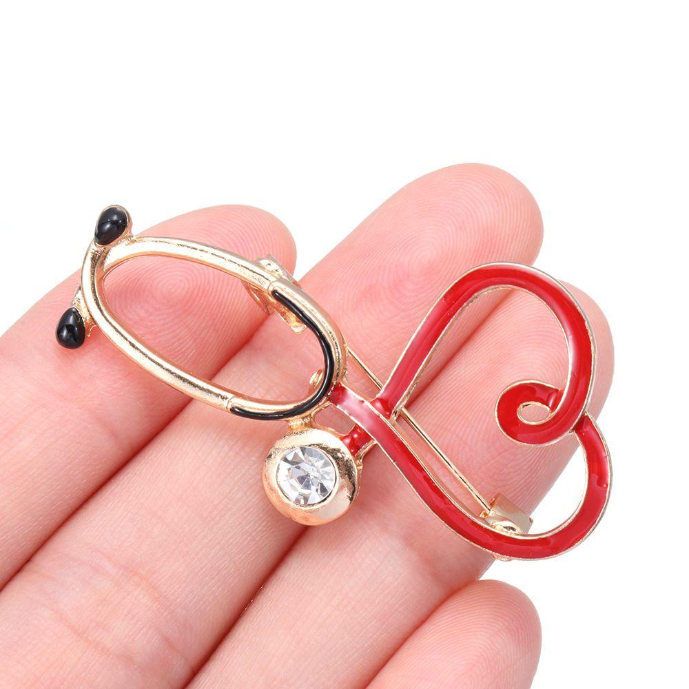 Ghim Cài Áo Hình Ống Nghe Bác Sĩ / Trái Tim Xinh Xắn