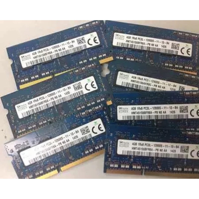 RAM LAPTOP 4GB DDR3 Buss 1066 1333 1600 1600L bóc máy