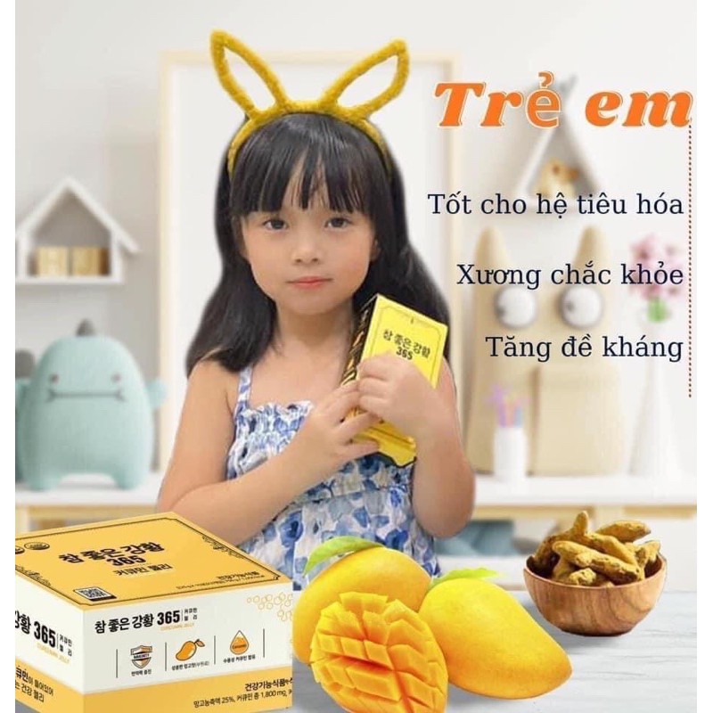 Thạch Nghệ Collagen Nano Curcumin Jelly 365 Vị Xoài Hàn Quốc