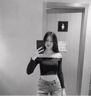 Áo croptop( trễ vai cuốn biên) tay dài