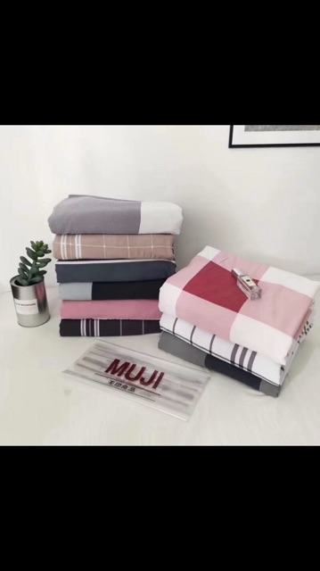 Set chăn ga gối đũi muji 4 món