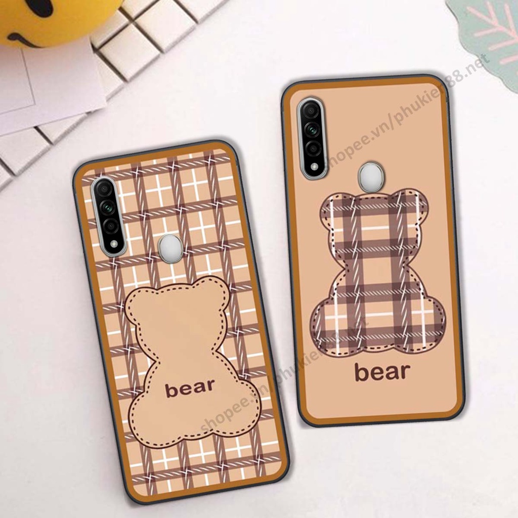 Ốp lưng Oppo A31 ốp điện thoại LineBear, bé tóc xù, hoa siêu đẹp