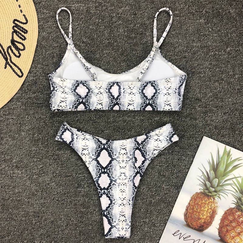 Bộ đồ bơi hai mảnh họa tiết da báo phong cách Boho gợi cảm cho nữ<br />