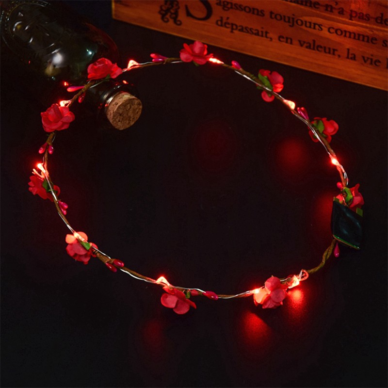 Vòng Hoa Đội Đầu Có Đèn Led Phát Sáng Độc Đáo | BigBuy360 - bigbuy360.vn