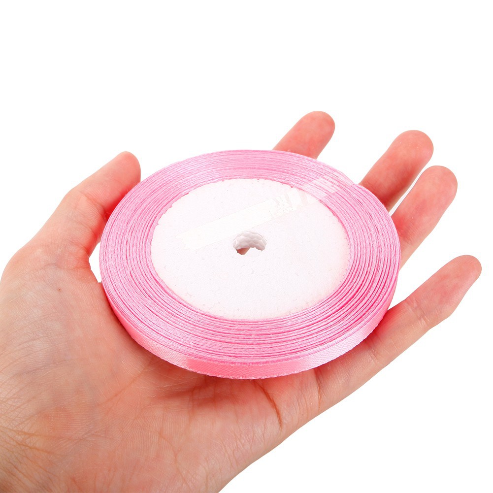 Cuộn dây ruy băng bằng vải satin rộng 6mm , dài 25 yard , đầy màu sắc , dùng cho trang trí tiệc cưới