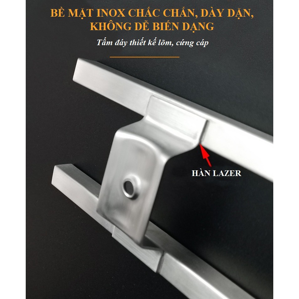 Giá nam châm kép dắt dao, treo đồ inox 304 DandiHome