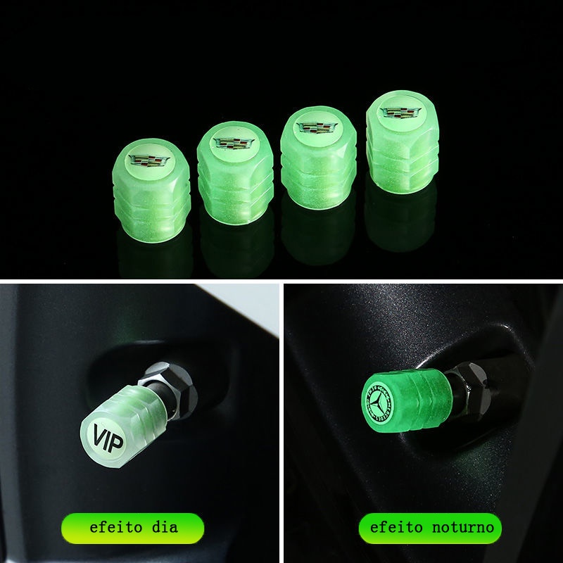 Bộ 4 Vỏ Bọc Van Bánh Xe Phát Sáng Trong Tối