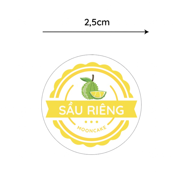 SET 150 Tem Dán Bánh Trung Thu Size 2,5cm - nhiều mẫu - nhiều màu