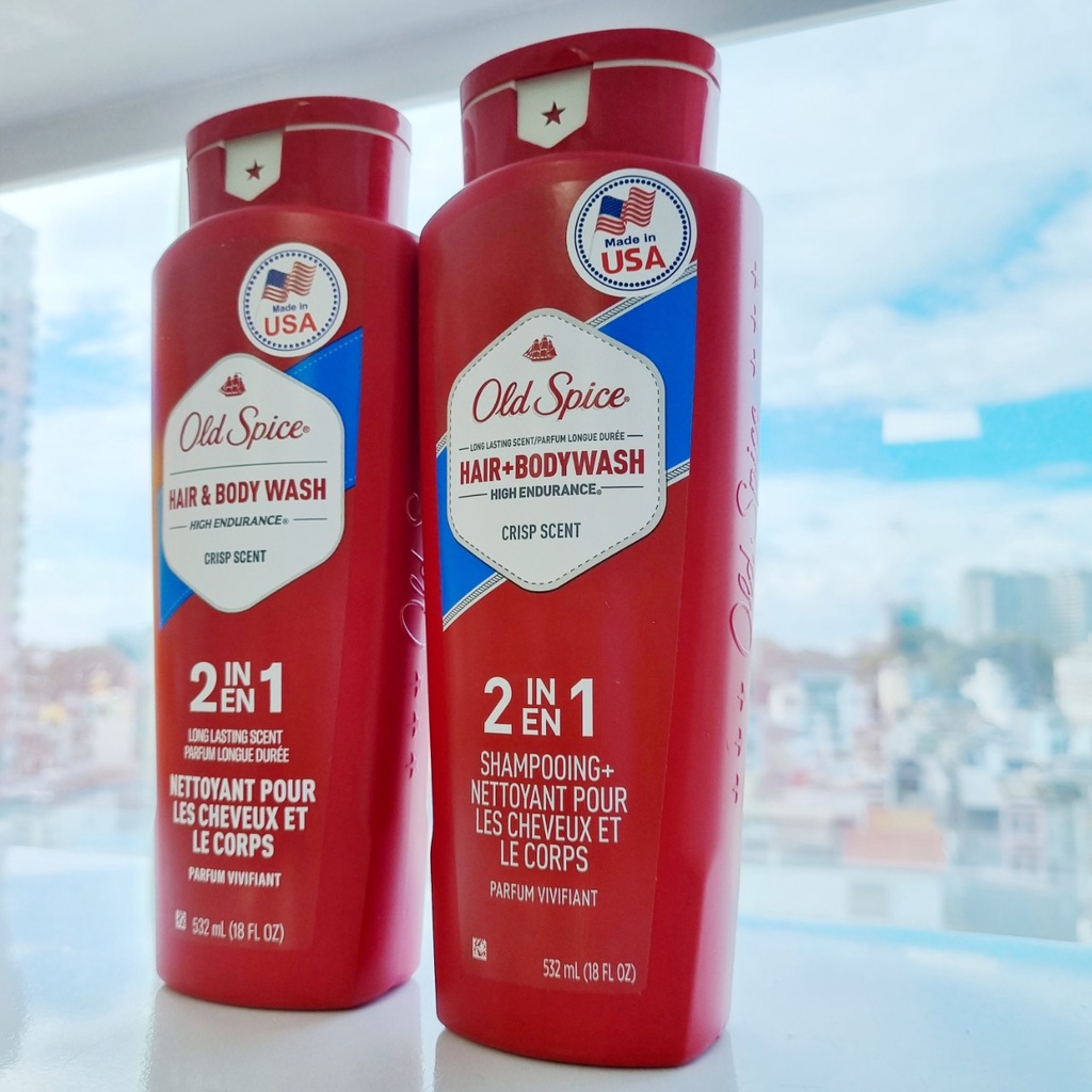 Tắm gội nam OLD SPICE High Endurance 2 in 1 532ml (Hàng Mỹ)