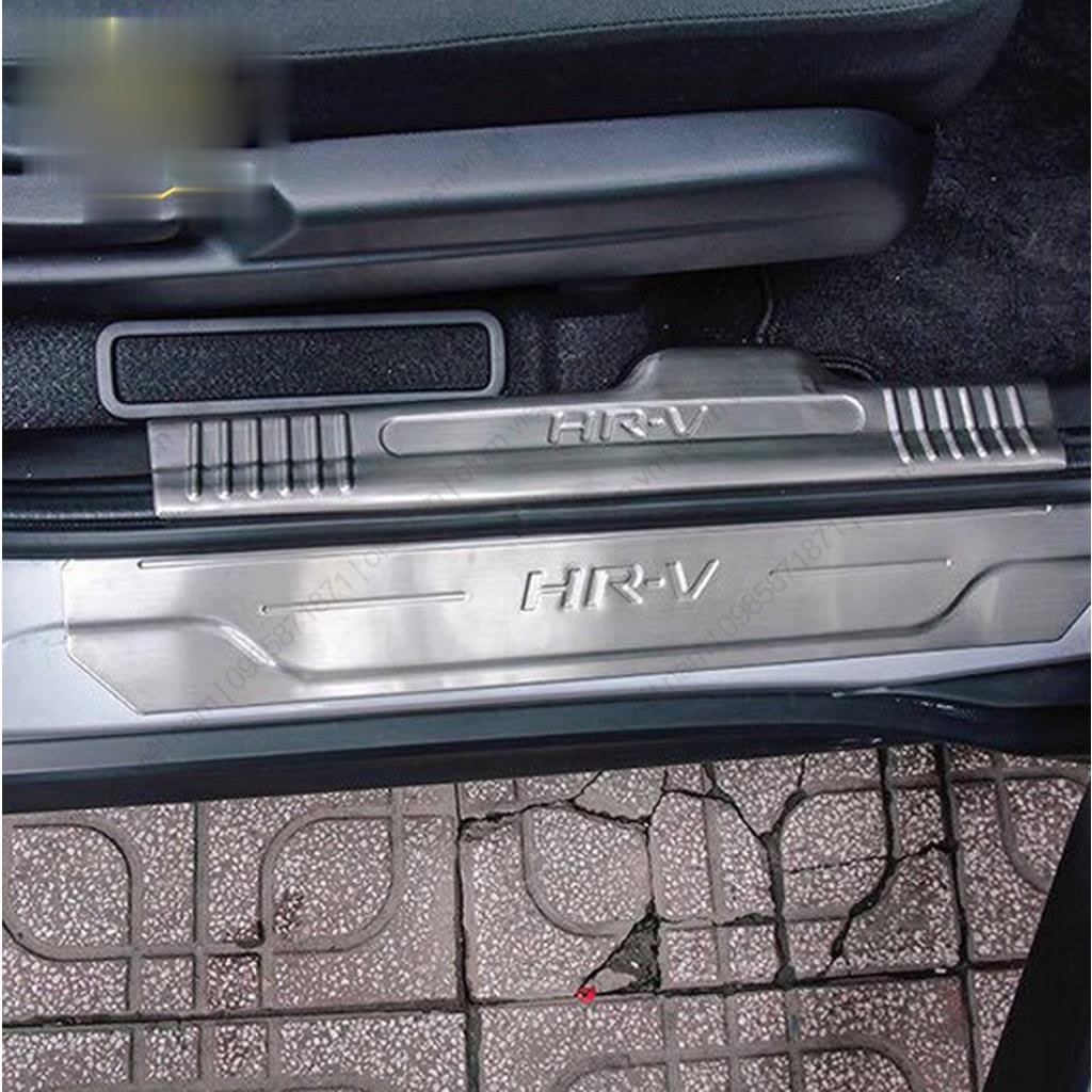 Ốp bậc cửa, nẹp cửa xe Honda HRV 2018 -2023 Mẫu Inox Cao Cấp chống trầy xước tốt