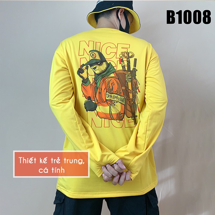 Áo thun dài tay mùa thu đông Wado cho nam nữ chất cotton mềm mịn dáng áo oversize, in hình mã B1008 | BigBuy360 - bigbuy360.vn