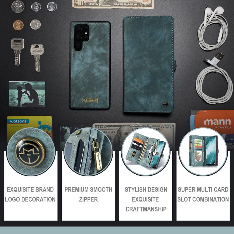 Ốp Điện Thoại Da PU Dạng Ví Đựng Thẻ Đa Năng Có Thể Tháo Rời Cho Samsung Galaxy Note20 Ultra Note20 Note10 Pro Note 10 9 8