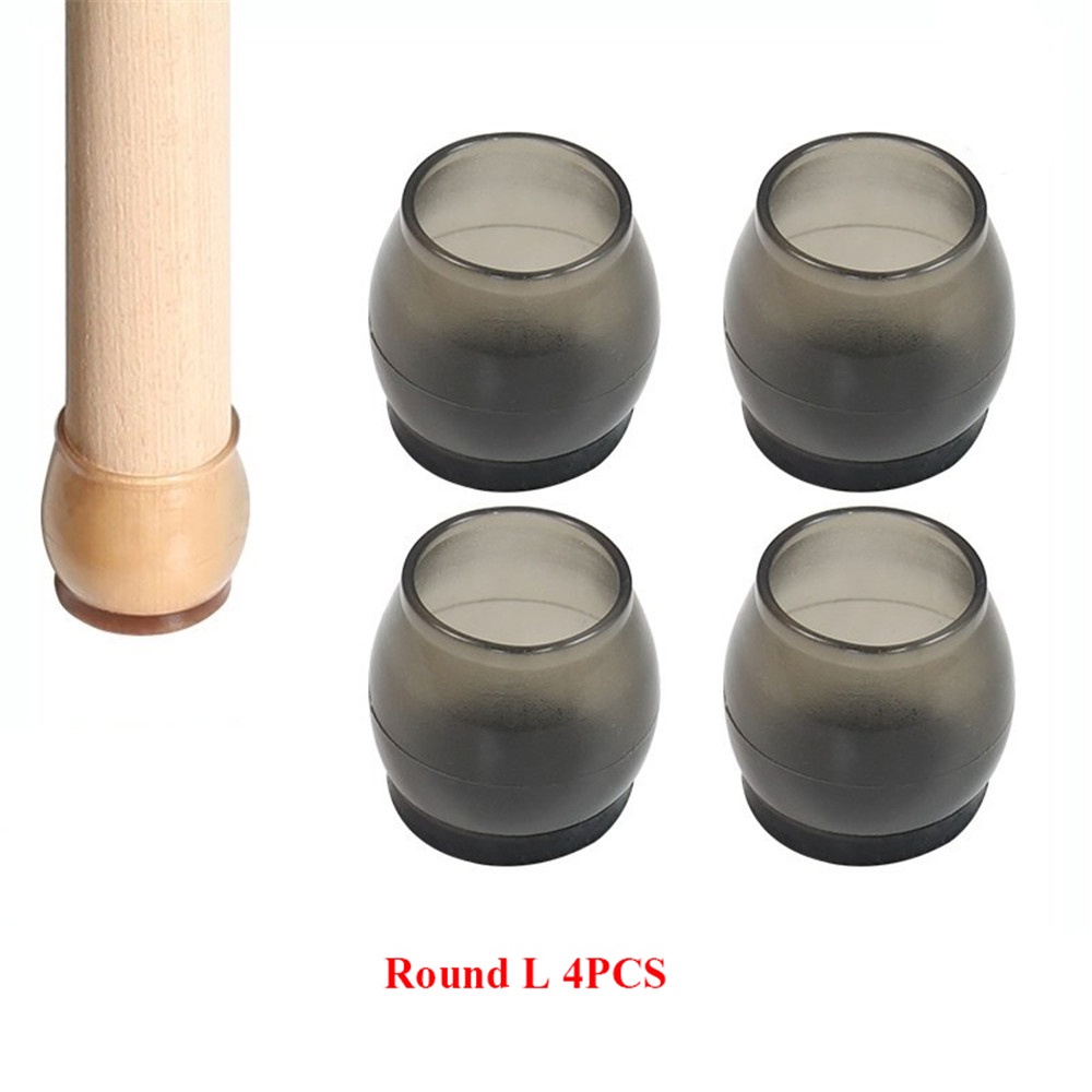 Set 4 Miếng Bọc Chân Ghế Trong Suốt Giảm Tiếng Ồn Chống Trượt