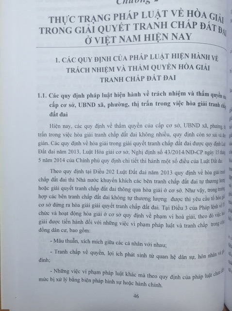 Sách: Hòa giải trong giải quyết tranh chấp đất đai ở Việt Nam hiện nay | BigBuy360 - bigbuy360.vn