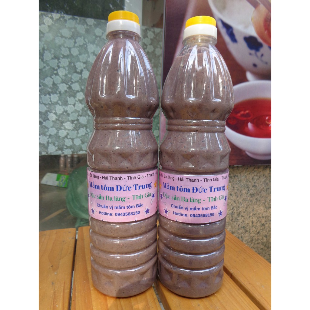 Combo 2 chai đặc sản mắm tôm Ba Làng - Thanh Hóa chai 1lit (đặc biệt thơm ngon, ăn một lần mê một đời)