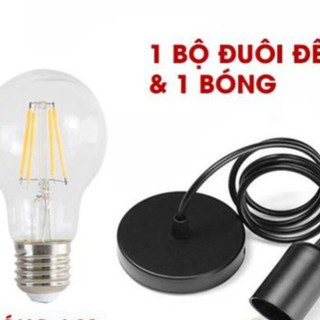 Bộ đui đế thả 1 mét và bóng đèn LED
