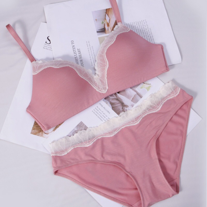 BỘ ÁO LÓT COTTON KHÔNG GỌNG MÚT MỎNG NÂNG NGỰC V1256 | BigBuy360 - bigbuy360.vn