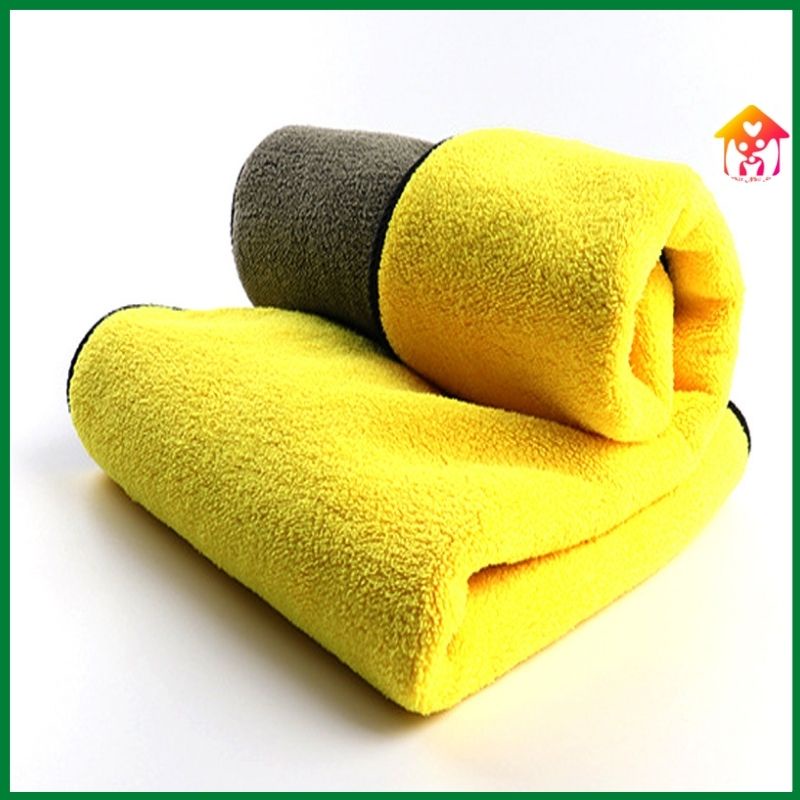 Khăn lau xe ô tô chuyên dụng siêu thấm nước-khăn lau ô tô 2 lớp cao cấp không ra lông