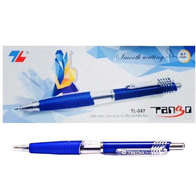 ( 1 Hộp 10 Cây ) Bút Bi TL047 Ngòi 0.7mm ( Mực Xanh ) Thiên Long Camshop