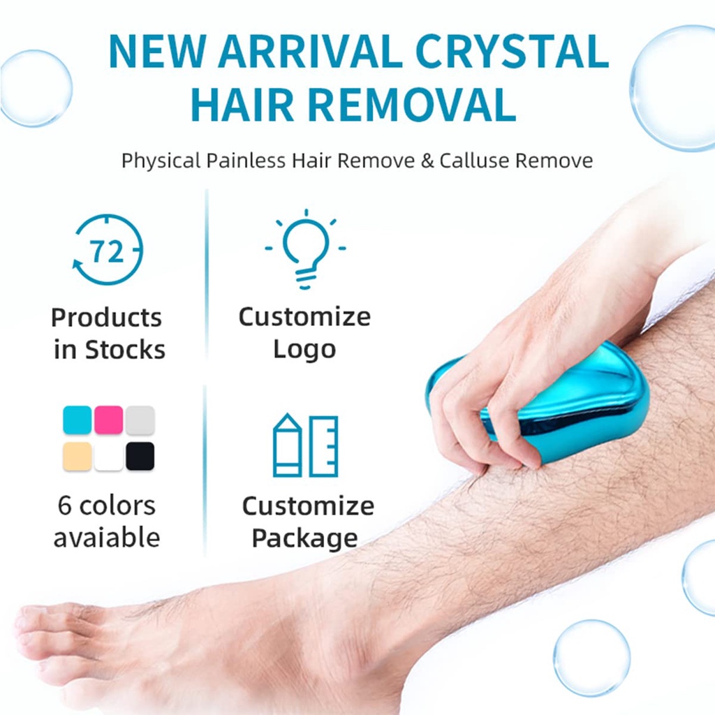 [Ababixa] Tẩy Lông Pha Lê Hiệu Quả Dễ Làm Sạch Cho Vùng Da Dưới Cánh Tay / Lưng / Mặt / Mắt