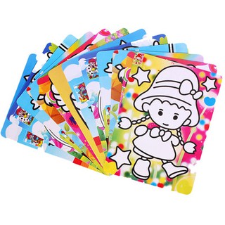 Tranh cát/đá/nút/eva chơi thủ công cho bé các loại