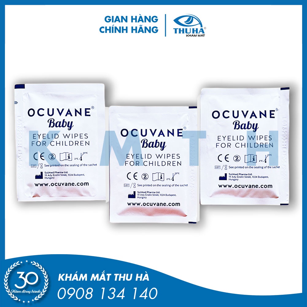 Miếng gạc lau mi mắt trẻ em OCUVANE Baby - Hungary