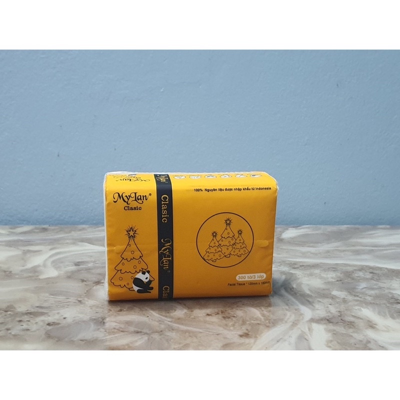 Giấy ăn gấu trúc MY LAN, thùng 30 gói, giấy trắng mềm dai, hàng công ty chính hãng