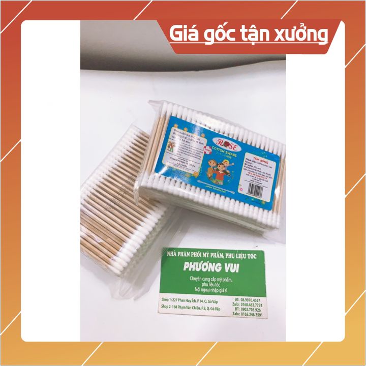 BÔNG RÁY TAI LÕI GỖ NGƯỜI LỚN ROSE BỊCH 200- hũ 200 QUE -loại tốt bông quấn chắc  không sợ bung bông