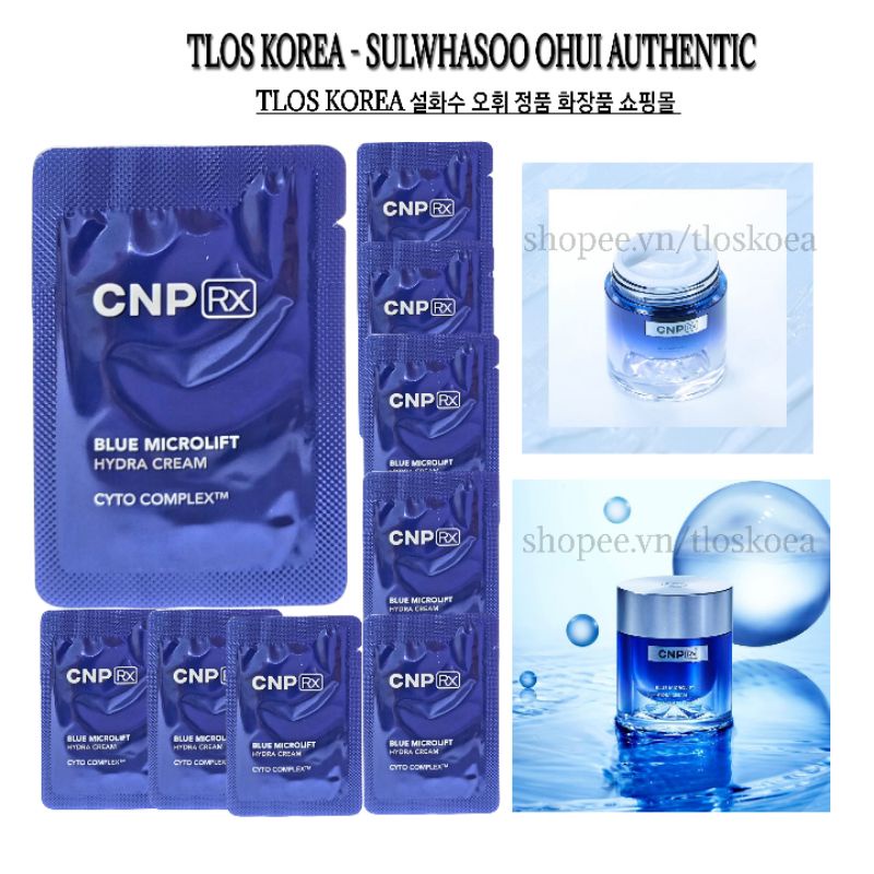 GóI Sample Kem DưỡNg CấP NướC, PhụC HồI Da Blue Microlift Hydra Cream 1Ml