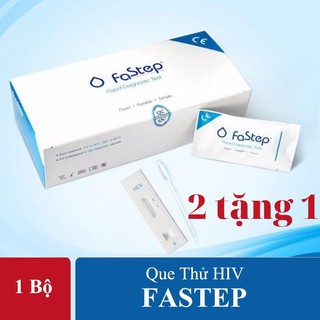 {2 Tặng 1} 02 Bộ xét nghiệm HIV tại nhà FaStep (Khay & Que) nhập khẩu USA tặng 1 bộ xét nghiệm Viêm gan B Fastep