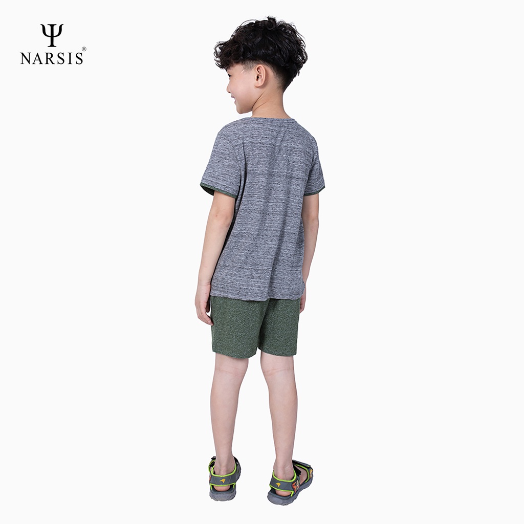 Bộ đồ hè bé trai Narsis KE0026 ghi xanh lá