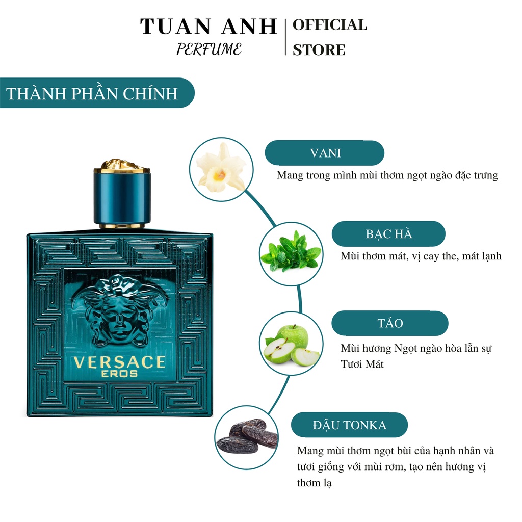Nước hoa nam thơm lâu chính hãng Versace Eros và Eros Flame cao cấp TUAN ANH PERFUME