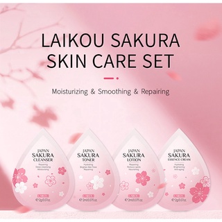Set 4 sữa rửa mặt dưỡng ẩm chiết xuất hoa anh đào 2g thương hiệu LAIKOU