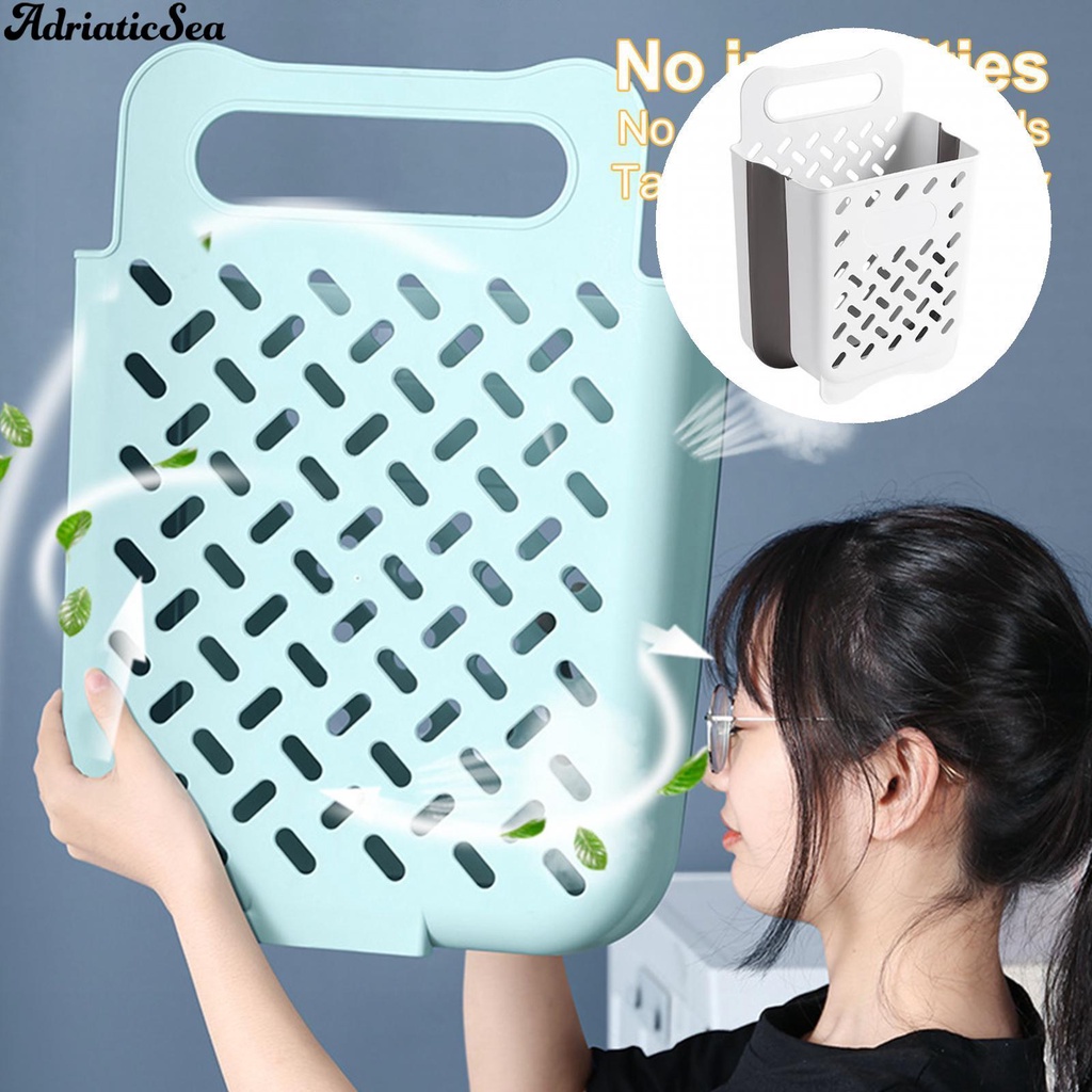 Giỏ đựng quần áo bẩn treo tường 2 màu thiết kế tiện dụng tại nhà