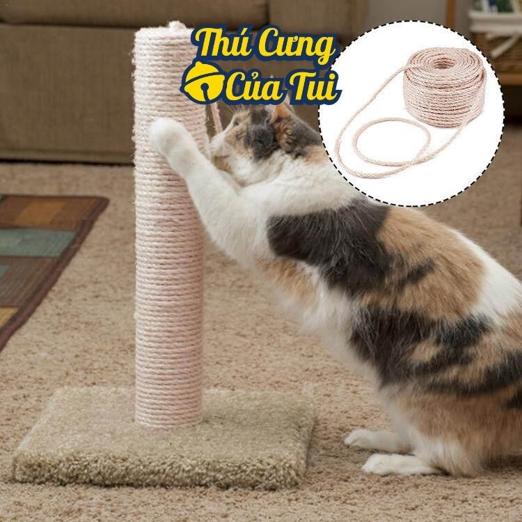 1 mét dây thừng 8mm 6mm làm bàn cào móng cho mèo xả stress - Thú Cưng Của Tui