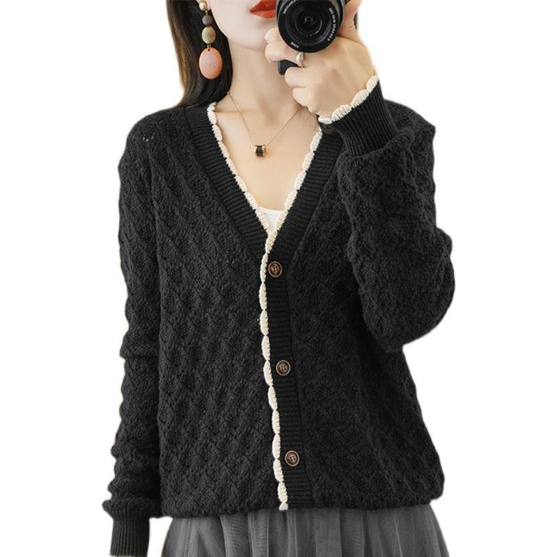 Áo Khoác Cardigan Màu Trơn Dáng Rộng Mỏng Cỡ Lớn Thời Trang Xuân Hè Cho Nữ