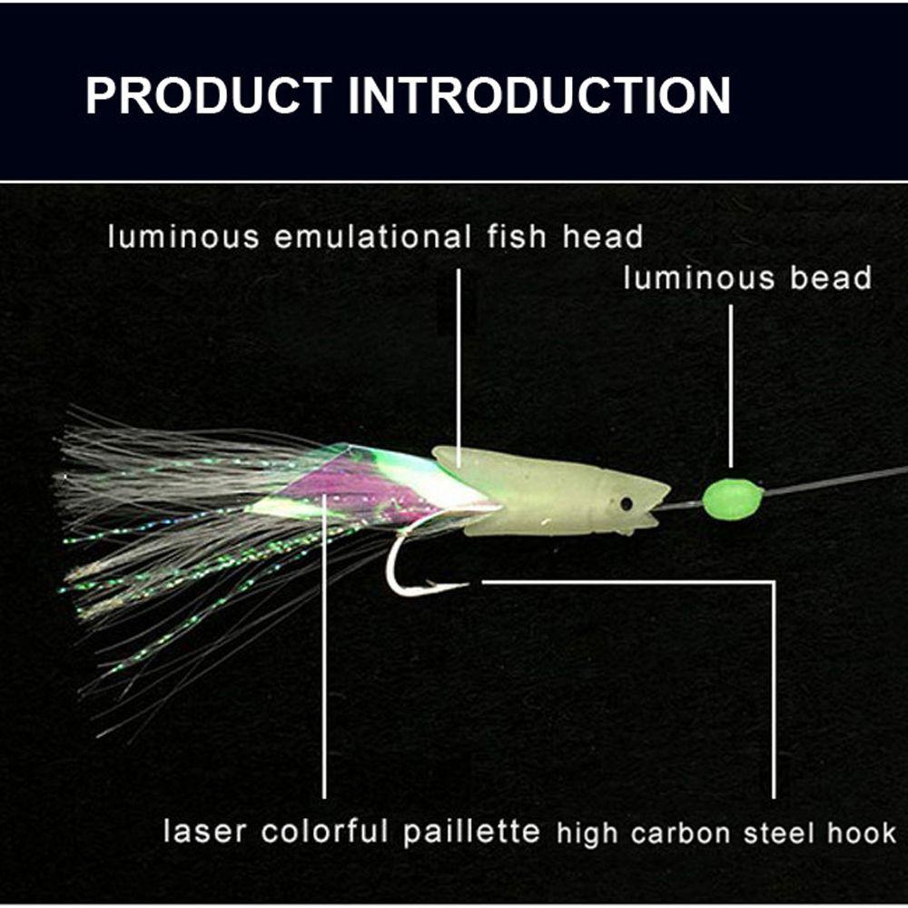 Móc Câu Cá Gắn Lông Vũ Phát Sáng AUGUSTINE