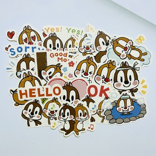 [Twins Plus] Sticker Animated Chip 'n' Dale Properly Cute dán trang trí laptop, máy tính bỏ túi, vali, đt,..