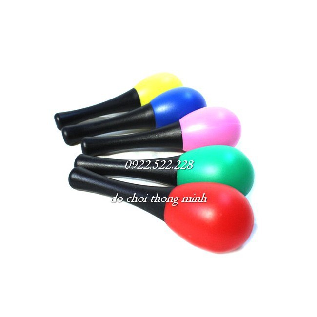 Maracas lục lạc bầu dài nhựa - Đồ chơi cảm thụ âm nhạc