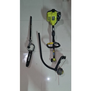 Máy cắt cỏ kèm đầu cưa xích xới đất ryobi xăng 25.4cc mới trên 90%