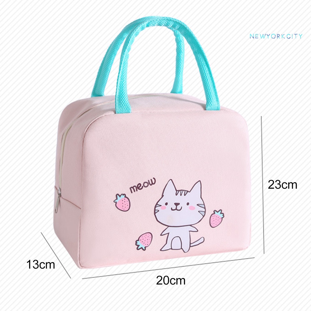 Túi Giữ Nhiệt Đựng Hộp Cơm Trưa NYC Vải Chống Thấm Nước Sức Chứa Lớn Dễ Lau Chùi